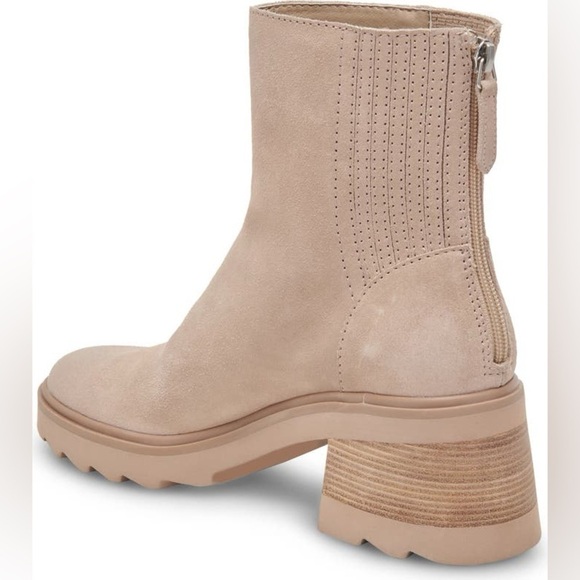 Dolce Vita Martey H2O Waterproof Bootie Taupe Cream Beige Suede Sz 7.5 - Picture 2 of 14